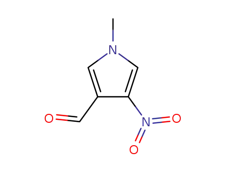 Molecular Structure of 114870-29-0 (1H-Pyrrole-3-carboxaldehyde,1-methyl-4-nitro-(9CI))