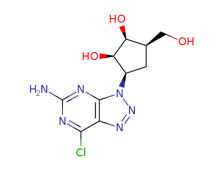 1,2-CYCLOPENTANEDIOL, 3-(5-AMINO-7-CHLORO-3H-1,2,3-TRIAZOLO[4,5-D]PYRIMIDIN-3-YL)-5-(HYDROXYMETHYL)-, (1A,2A,3A,5A)-, (+/-)-