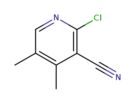 Molecular Structure of 125731-30-8 (2-Chloro-3-cyano-4,5-dimethylpyridine)