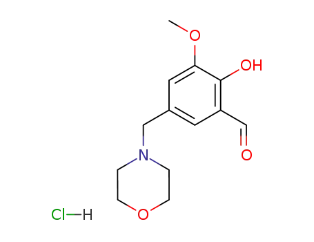 2-hydroxy-3-methoxy-5-morpholinomethyl-benzaldehyde ; hydrochloride