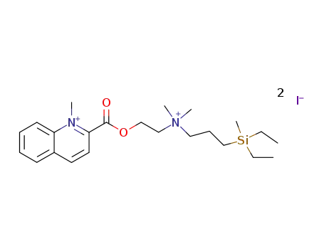 Quinolinium, 2-((2-((3-(diethylmethylsilyl)propyl)dimethylammonio)ethoxy)carbonyl)-1-methyl-,diiodide