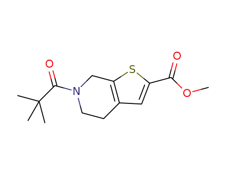 Molecular Structure of 1259287-87-0 (Methyl 6-pivaloyl-4,5,6,7-tetrahydrothieno[2,3-c]pyridine-2-carboxylate)
