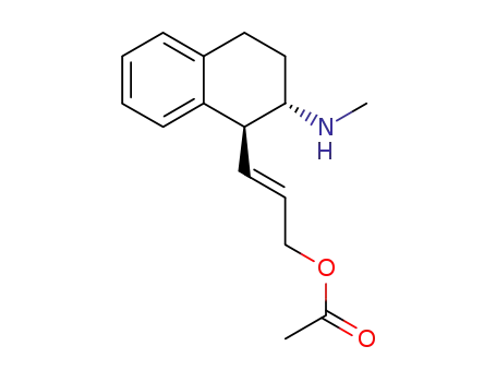 Molecular Structure of 113557-56-5 (<1'α(E),2'β>-(+/-)-3-<1',2',3',4'-tetrahydro-2'-(methylamino)-1'-naphthyl>prop-2-enyl acetate)