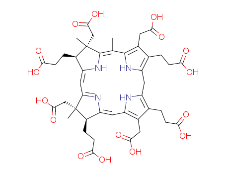 21H,23H-Porphine-2,7,12,18-tetrapropanoicacid,3,8,13,17-tetrakis(carboxymethyl)-7,8,12,13,20,24-hexahydro-8,13,15-trimethyl-,(7S,8S,12S,13S)- (9CI)