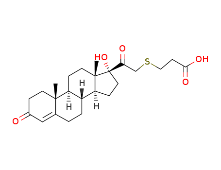 3-[2-[(10R,13S,17R)-17-HYDROXY-10,13-DIMETHYL-3-OXO-2,6,7,8,9,11,12,14,15,16-DECAHYDRO-1H-CYCLOPENTA[A]PHENANTHREN-17-YL]-2-OXO-ETHYL]SULFANYLPROPANOIC ACID