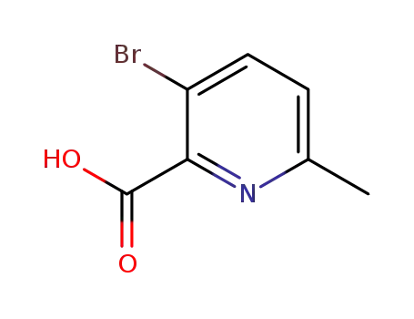 Molecular Structure of 779344-30-8 (3-BROMO-6-METHYLPICOLINIC ACID)