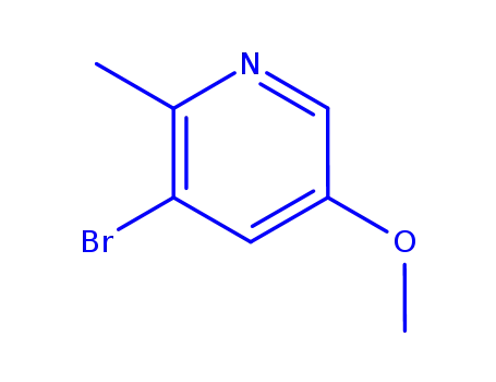 Molecular Structure of 1256823-49-0 (3-bromo-5-methoxy-2-methylpyridine)