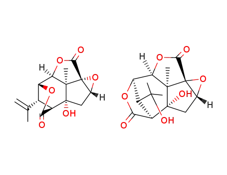 (1S,3R,5S,8S,9S,12R,13S,14S)-1-Hydroxy-14-(2-hydroxypropan-2-yl)-13-methyl-4,7,10-trioxapentacyclo[6.4.1.19,12.03,5.05,13]tetradecane-6,11-dione;(1S,3R,5S,8S,9S,12R,13S,14R)-1-hydroxy-13-methyl-14-prop-1-en-2-yl-4,7,10-trioxapentacyclo[6.4.1.19,12.03,5.05,13]tetradecane-6,11-dione
