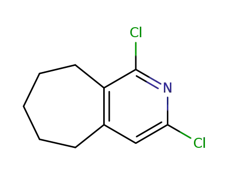 Molecular Structure of 114722-54-2 (5H-CYCLOHEPTA[C]PYRIDINE, 1,3-DICHLORO-6,7,8,9-TETRAHYDRO-)
