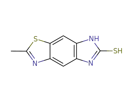 Molecular Structure of 114163-50-7 (5H-Imidazo[4,5-f]benzothiazole-6-thiol,2-methyl-(6CI))