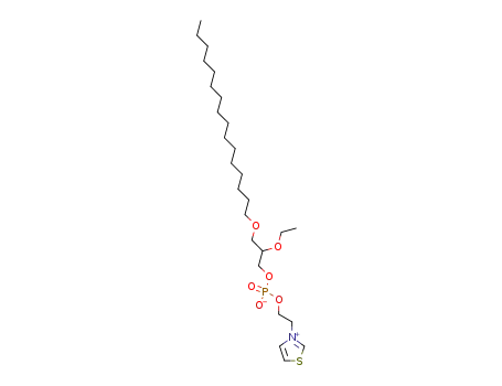 Molecular Structure of 113521-11-2 (1-O-Hexadecyl-2-O-ethylglycero-3-phosphorsaeure-2'-thiazolium-ethylester)