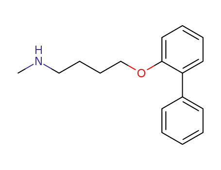 Molecular Structure of 125941-46-0 (N-[4-([1,1'-biphenyl]-2-yloxy)butyl]-N-methylamine)
