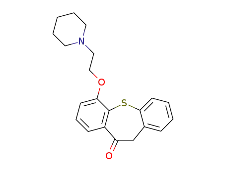Molecular Structure of 125981-71-7 (6-(2-(piperidino)ethoxy)dibenzo<b,f>thiepin-10(11H)-one)