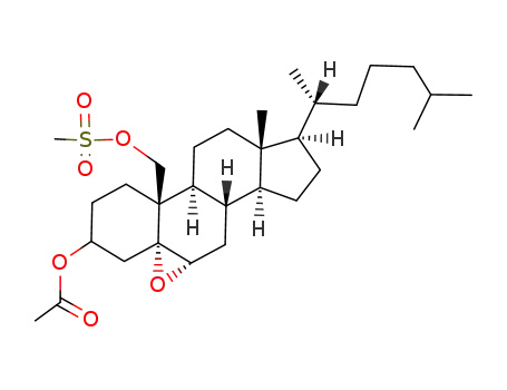 Acetic acid (5R,6S,8S,9S,10R,13R,14S,17R)-17-((R)-1,5-dimethyl-hexyl)-10-methanesulfonyloxymethyl-13-methyl-hexadecahydro-20-oxa-cyclopropa[5,6]cyclopenta[a]phenanthren-3-yl ester