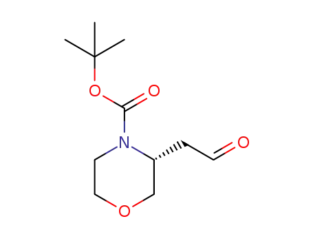 Molecular Structure of 886365-55-5 (N-Boc-3-(2-Oxo-ethyl)-morpholine)