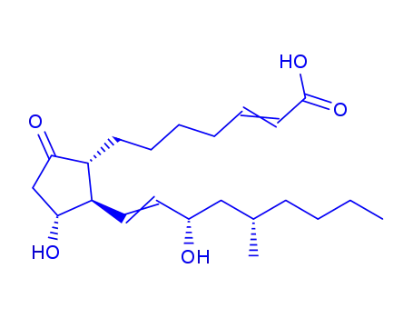 Molecular Structure of 75554-85-7 ((2E,11α,13E,15S,17R)-11,15-Dihydroxy-17,20-diMethyl-
9-oxoprosta-2,13-dien-1-oic Acid)