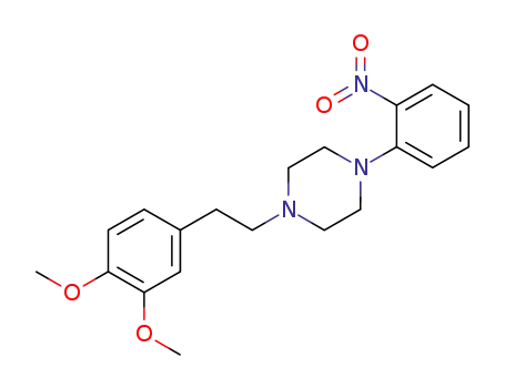 Molecular Structure of 1248-48-2 (1-[2-(3,4-dimethoxyphenyl)ethyl]-4-(2-nitrophenyl)piperazine)