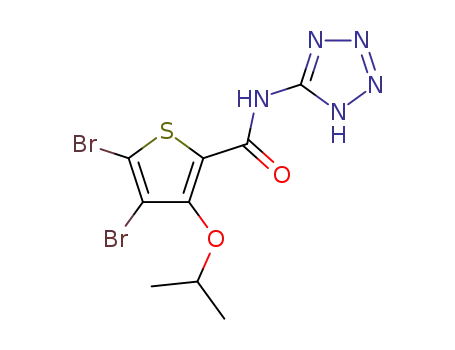 3-イソプロピルオキシ-4,5-ジブロモ-N-(1H-テトラゾール-5-イル)チオフェン-2-カルボアミド