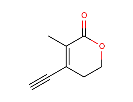 Molecular Structure of 113490-30-5 (2H-Pyran-2-one, 4-ethynyl-5,6-dihydro-3-methyl- (9CI))