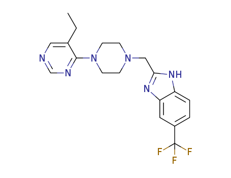 2-[[4-(5-Ethylpyrimidin-4-yl)piperazin-1-yl]methyl]-5-(trifluoromethyl)-1H-benzo[d]imidazole