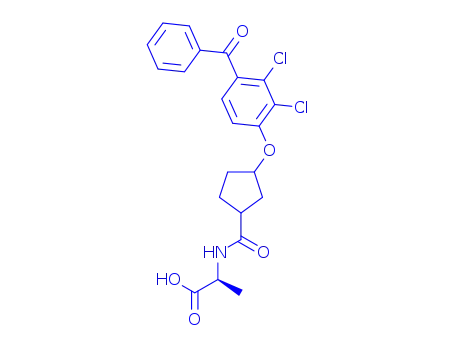 L-Alanine, N-((3-(4-benzoyl-2,3-dichlorophenoxy)cyclopentyl)carbonyl)-, (1S-trans)-