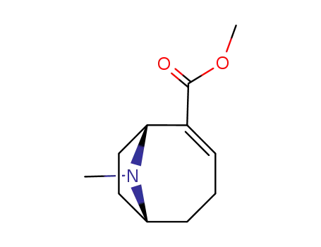 Molecular Structure of 125736-24-5 (methyl (1R)-9-methyl-9-azabicyclo[4.2.1]non-2-ene-2-carboxylate)