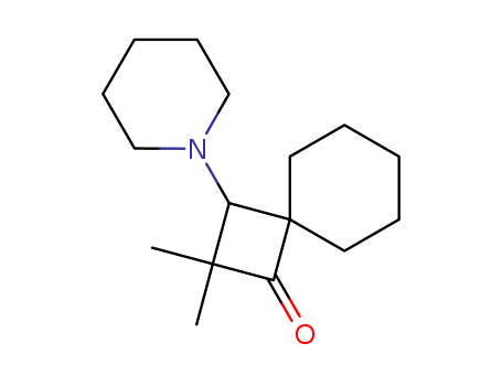 Spiro[3.5]nonan-1-one,2,2-dimethyl-3-(1-piperidinyl)-