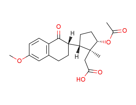 Molecular Structure of 1247-46-7 (17 beta-acetoxy-3-methoxy-9-oxo-9,11-secoestra-1,3,5(10)-trien-11-oic acid)