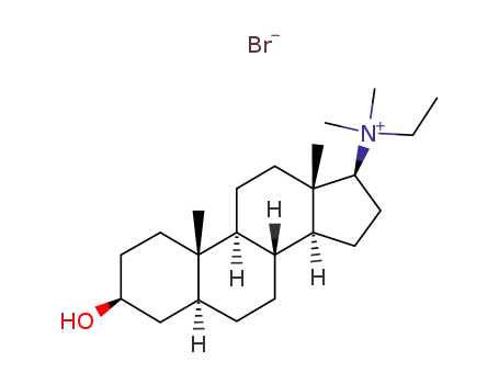 Molecular Structure of 114967-77-0 ((3beta,5alpha,17beta)-N-ethyl-3-hydroxy-N,N-dimethylandrostan-17-aminium bromide)