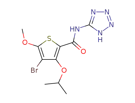 3-イソプロピルオキシ-4-ブロモ-5-メトキシ-N-(1H-テトラゾール-5-イル)チオフェン-2-カルボアミド