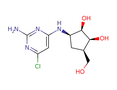(+/-)-(1α,2α,3α,5α)-3-<(2-amino-6-chloro-4-pyrimidinyl)amino>-5-(hydroxymethyl)-1,2-cyclopentanediol