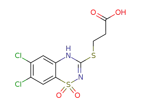 3-[(6,7-ジクロロ-2H-1,2,4-ベンゾチアジアジン1,1-ジオキシド)-3-イルチオ]プロパン酸