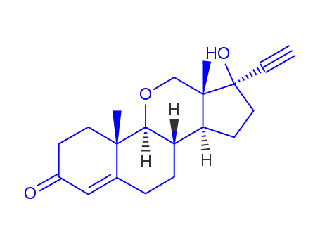 Molecular Structure of 113555-47-8 (17-ethinyl-11-oxatestosterone)