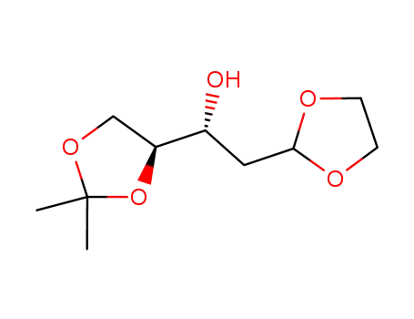 Molecular Structure of 817621-87-7 (L-erythro-Pentose, 2-deoxy-4,5-O-(1-methylethylidene)-, cyclic 1,2-ethanediyl acetal (9CI))