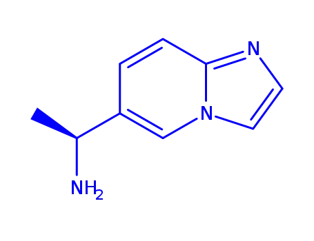 Molecular Structure of 1259780-63-6 ((R)-1-(H-iMidazo[1,2-a]pyridin-6-yl)ethanaMine hydrochloride)