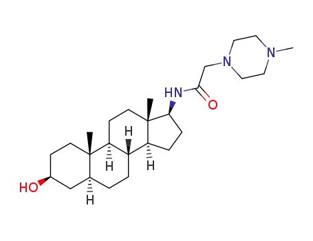 Molecular Structure of 114967-70-3 (N-[(3beta,5alpha,8xi,9xi,14xi,17beta)-3-hydroxyandrostan-17-yl]-2-(4-methylpiperazin-1-yl)acetamide)