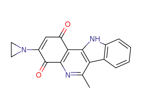 Molecular Structure of 113698-23-0 (3-aziridin-1-yl-6-methyl-1H-indolo[3,2-c]quinoline-1,4(11H)-dione)