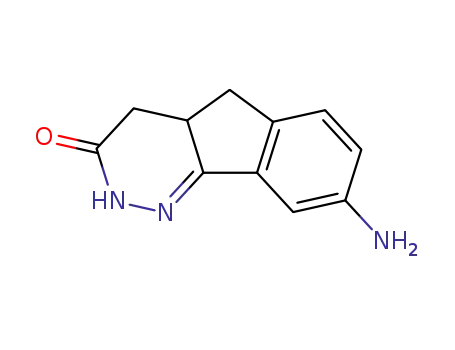 Molecular Structure of 114915-67-2 (8-amino-2,4,4a,5-tetrahydro-3H-indeno[1,2-c]pyridazin-3-one)