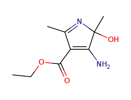 Molecular Structure of 113968-03-9 (2H-Pyrrole-4-carboxylicacid,3-amino-2-hydroxy-2,5-dimethyl-,ethylester)