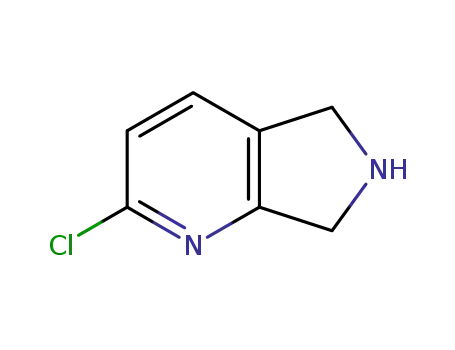 Molecular Structure of 810668-57-6 (2-chloro-6,7-dihydro-5H-pyrrolo[3,4-b]pyridine)