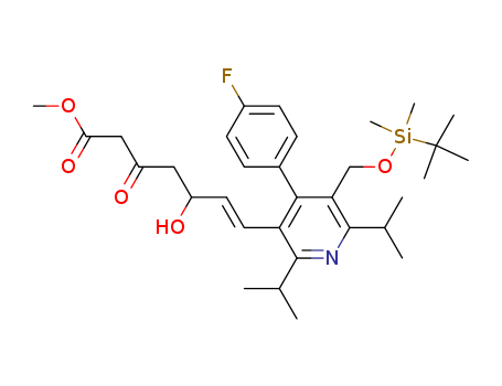 Methyl rac-(E)-7-[5-tert-Butyldimethylsilyloxymethyl-2,6-diisopropyl-4-(4-fluorophenyl)-3-pyridinyl]-5-hydroxy-3-oxo-6-heptenoate