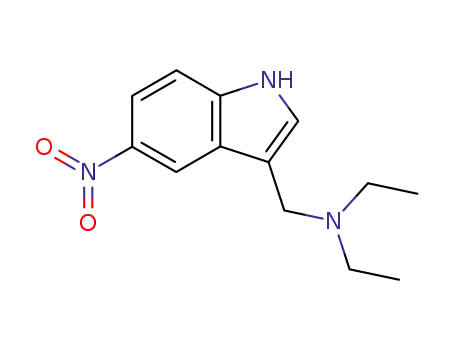 Molecular Structure of 1147-97-3 (N,N-Diethyl-5-nitro-1H-indole-3-methanamine)