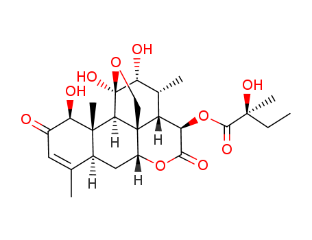 Picras-3-ene-2,16-dione,11,20-epoxy-1,11,12-trihydroxy-15-[(2S)-2-hydroxy-2-methyl-1-oxobutoxy]-, (1b,11b,12a,15b)- (9CI)