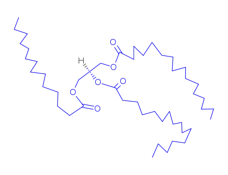 Molecular Structure of 57416-13-4 (1,2-dipalmitoyl-3-myristoylglycerol)