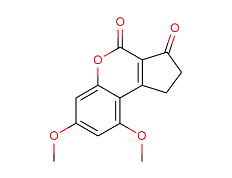 Molecular Structure of 1150-42-1 (7,9-dimethoxy-1,2-dihydrocyclopenta[c]chromene-3,4-dione)