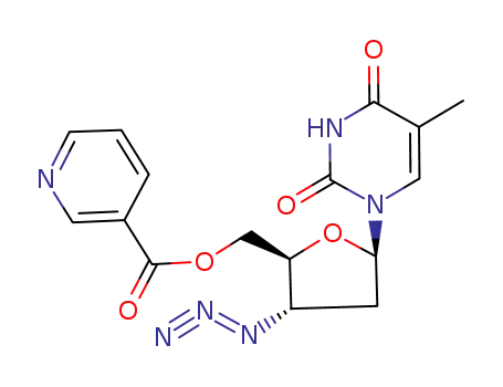 Molecular Structure of 116333-43-8 (Thymidine,3'-azido-3'-deoxy-, 5'-(3-pyridinecarboxylate) (9CI))