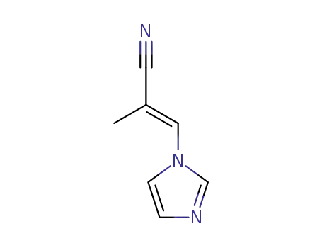 Molecular Structure of 116274-55-6 (2-Propenenitrile,3-(1H-imidazol-1-yl)-2-methyl-,(E)-(9CI))