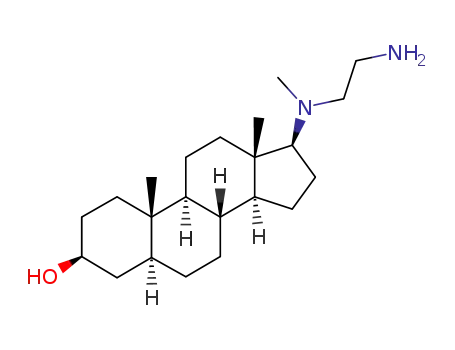 Molecular Structure of 126061-67-4 ((3beta,5alpha,17beta)-17-[(2-aminoethyl)(methyl)amino]androstan-3-ol)