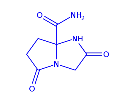 Molecular Structure of 126101-09-5 (2,5-Dioxohexahydro-1H-pyrrolo(1,2-a)imidazole-7a-carboxamide)