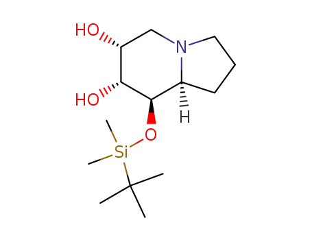 Molecular Structure of 594840-73-0 ((6R,7R,8R,8aS)-8-(tert-butyldimethylsiloxy)-6,7-dihydroxyindolizidine)